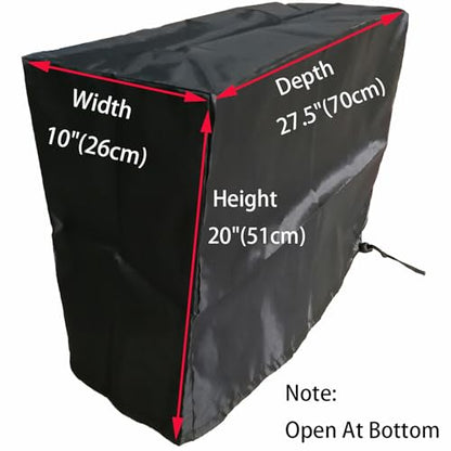 Large Size CPU Dust Cover, Gaming Computer Desktop PC Mid-Tower [Antistatic, Waterproof] Jacket Protector, PC Case, Computer Dust Cover with Adjustable Elastic Cord (10W x27.5D x20H) - size: 10''W x 27.5''D x 20''H