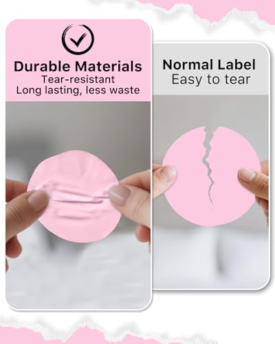 iEager 2 Inch Round Thermal Labels, Pink Circle Thermal Printer Stickers - color: Pink, size: 2 INCH