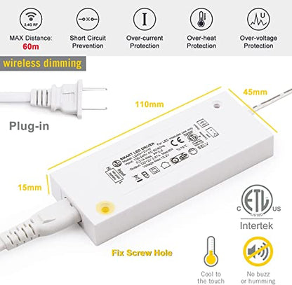 VST Under Cabinet Mini Panel Lighting 6PCS 3.94inch 12V 2.5W(Total 15W) with Wireless Dimmer Switch, Surface Mount Puck Light for Kitchen Van Truck Car Galley Downlight (Round White 4000K) - color: 6 Pack Round White