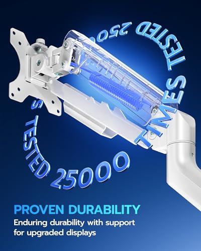 ARES WING 17-40 Inch Heavy Duty Monitor Arm with USB, White - color: White, style: With USB
