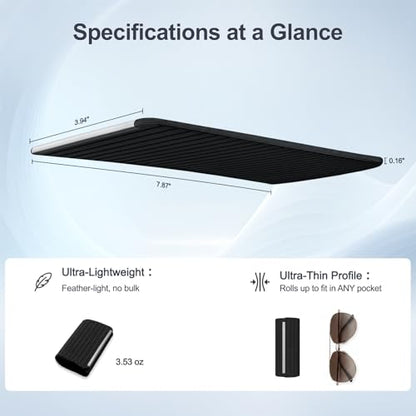 Foldable Silicone Aluminum Holder, Flexible Silicone Phone Stand with Anti-Slip Pad, Portable Rollable Multi-Angle Stand for Phone Tablet Laptop – Bendable & Foldable Home, Office, Travel (1, Black) - color: Black-light