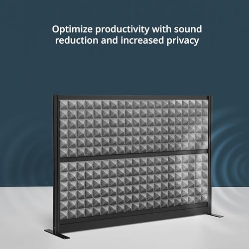 Stand Up Desk Store Studio Modular Wall and Sound Absorbing Room Divider | Sound Dampening Acoustic Panels for Office Cubicle | Noise Reduction and Noise Canceling Office Partition (70'' x 48'') - size: 70" x 48"