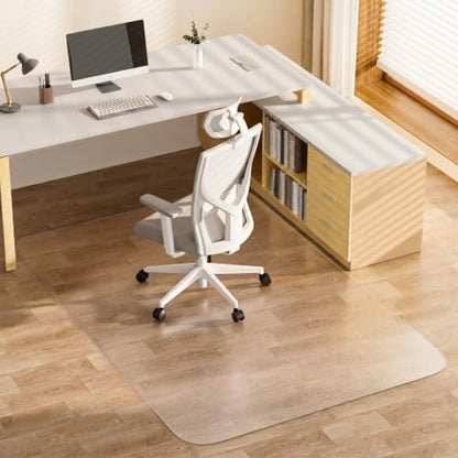 Clear Office Chair Mat for Hardwood Floors, Heavy Duty Protector | 48" x 60" Plastic Floor Mat for Rolling Desk Chairs, Home Office, Gaming Room, Tile and Laminate Floors - size: 48x 60inch- Clear