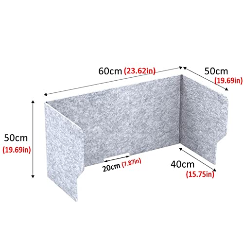 LIGUOYI Free Standing Desk Dividers Desk Panel, Office Divider Partition Reduces Noise and Visual Distractions, Desktop Privacy Panel for Home Offices Libraries Classroom - size: L60cm/23.62in