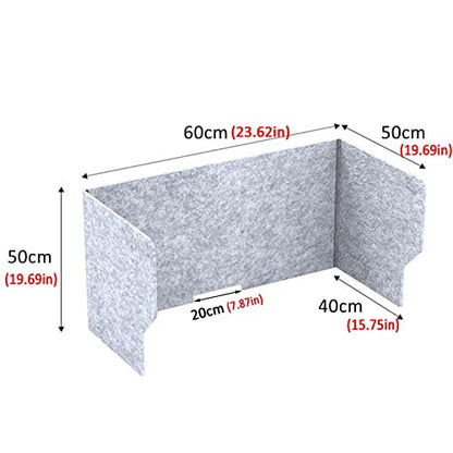 LIGUOYI Free Standing Desk Dividers Desk Panel, Office Divider Partition Reduces Noise and Visual Distractions, Desktop Privacy Panel for Home Offices Libraries Classroom - size: L60cm/23.62in