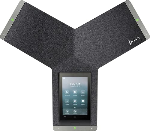 Poly - Trio C60 IP Conference Phone (Polycom) - Smart Conference Phone for Any Meeting Space - 5' Color Touch Display - Works with Teams, Zoom & More,Grey