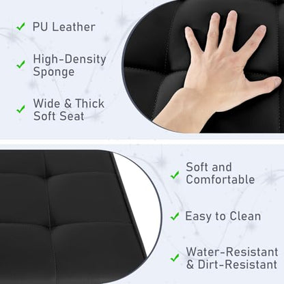 Footrest Under Desk Leg Rest Ottoman Adjustable Height Foot Stool (Black) - color: Black, size: 17''L x 13.5''W