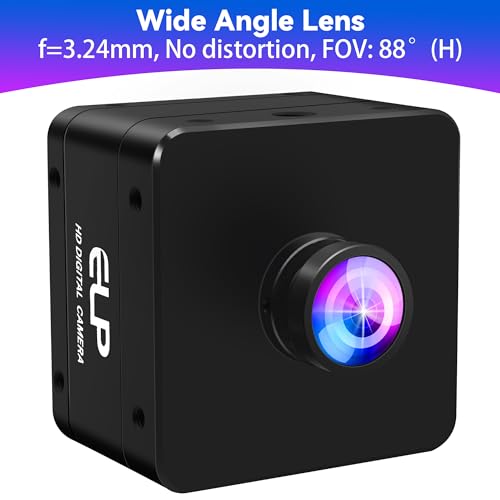 ELP High Speed USB Camera, 1080P/230fps, 4K/60fps, 12MP/30fps, Mini UVC USB3.0/2.0 Lightburn Cameras for Windows, Linux, Mac, Pi, Wide Angle 88°(H) IMX577 Webcam for PC Jetson Nano