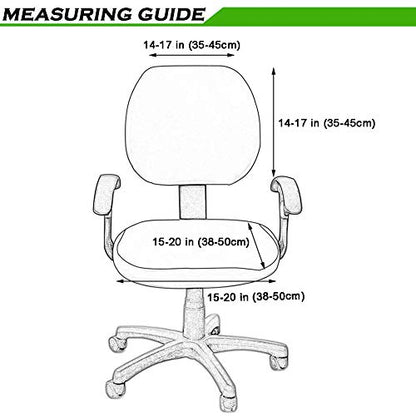 Smiry Ergonomic Office Chair Armrest Pads Black, Set of 2 Stretch Jacquard Office Computer Chair Seat Covers Black, Seat + Backrest Cover