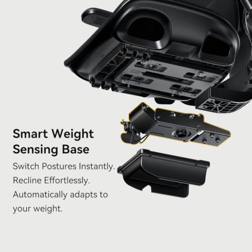 SIHOO B300 Pro Ergonomic Office Chair with Footrest, 4D Lumbar Support - color: Dark Black