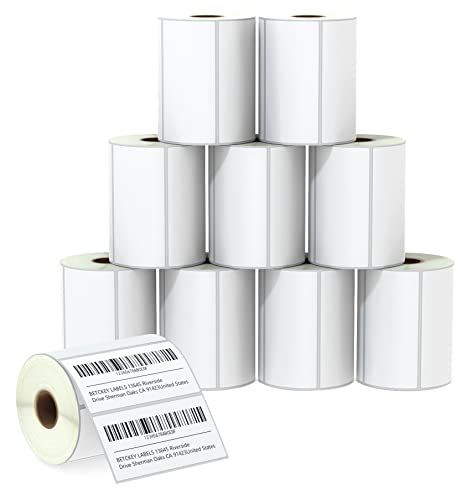 BETCKEY - 4" x 2" (102 mm x 51 mm) Thermal Labels, [10 Roll/7500 Labels] - color: 10-rolls (7500 Labels)