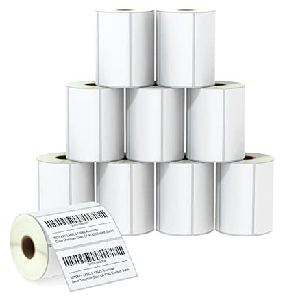 BETCKEY - 4" x 2" (102 mm x 51 mm) Thermal Labels, [10 Roll/7500 Labels] - color: 10-rolls (7500 Labels)