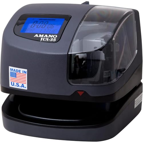 AMANO TCX-35 Time Clock for Employees, Electronic Punch Clock for Small Business, Made in USA (Individual Unit) - style: Individual Unit