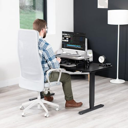 VIVO Dark Gray 26 inch Standing Desk Converter, DESK-V026KG - color: Dark Gray, size: 26"