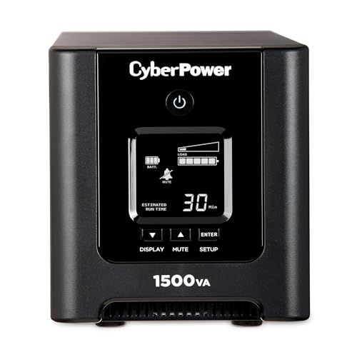 CyberPower OR1500PFCLCD PFC Sinewave UPS System, 1500VA/1050W, 8 Outlets, AVR, Mini-Tower - size: 1500VA