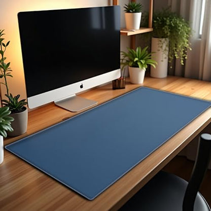 L&B Mercantile American Flag XXL Deskpad, Desk Mat for Computer Keyboard and Mouse – Patriotic USA Gaming Mousepad, Extra Long XL Mouse Pad for Laptop Office Desk. (Blue) - color: Blue