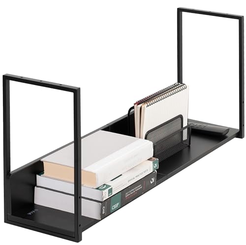 VIVO Black Under Desk 30 x 7 in Storage Shelf, DESK-SHELF30-UB
