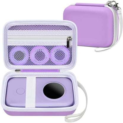PAIYULE Hard EVA Case for Phomemo D30/D35 for Nelko P21 Label Maker - color: Purple