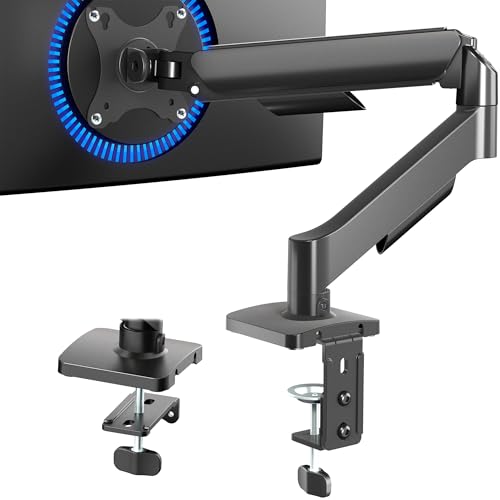 VIVO Single Monitor Stand, Fully Adjustable Arm for 17 to 32 inch Screen, Mechanical Articulating Desk Mount, Gaming and Office Setups, VESA 75x75, 100x100, Max 19.8 lbs, Classic, Black, STAND-V001O - color: Black, size: Single Mount