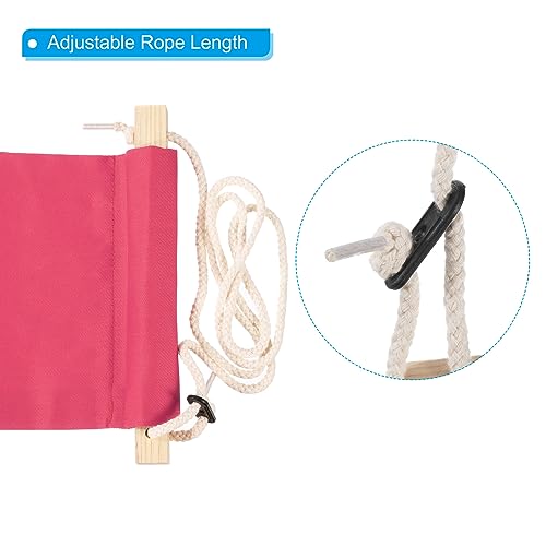 PATIKIL Foot Hammock Under Desk, Adjustable Foot Rest Sling with Hooks Portable Desk Footrest for Airplane Travel Home Office, Pink Style 1 - color: Pink