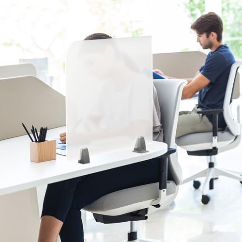 2 PCS Acrylic Acoustic Desk Divider Privacy Panel Desk Divider Desk Partition Noise Reducing Freestanding Mounted Sound Proof Dividers for Office Reduce Noise and Visual Distractions 23" x 18" - size: 2 PCS 23*18”