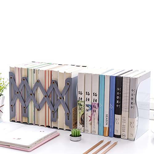 Adjustable Bookends Metal Book Ends for Heavy Book Holder Heavy Duty Bookends Nonskid Bookcase Desktop Book Organizer Binder Holder - color: Simple Black