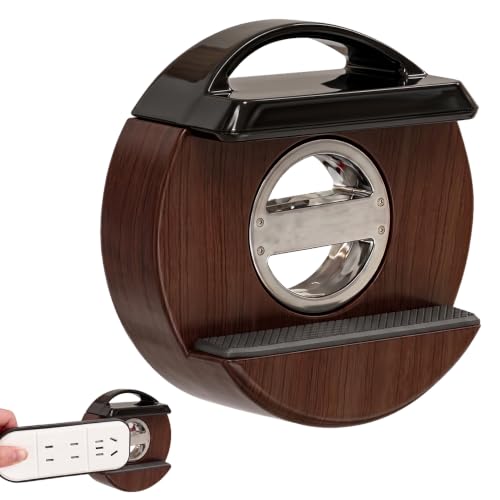 Adjustable No-Drill Suction Cup Power Strip Holder, Wall Mount Socket Fixer with Cable Management for Under Desk Bedside, Versatile Rack for Power Strip and Control (Brown) - color: Brown
