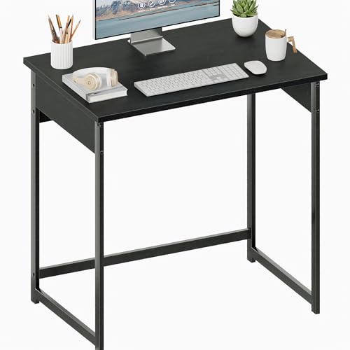 ALISENED 30 Inch Computer Desk, Compact Study Desks for Small Spaces, Small Home Office Desks, Sturdy and Stable, Easy to Assemble, Black - color: Black, size: W-30in
