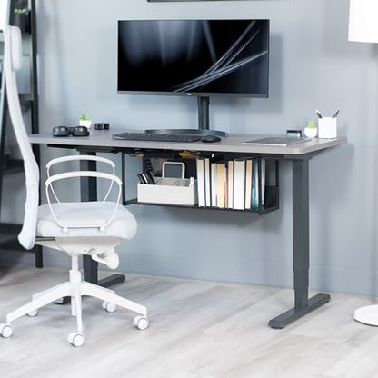 VIVO Black Under Desk 30 x 7 in Storage Shelf, DESK-SHELF30-UB