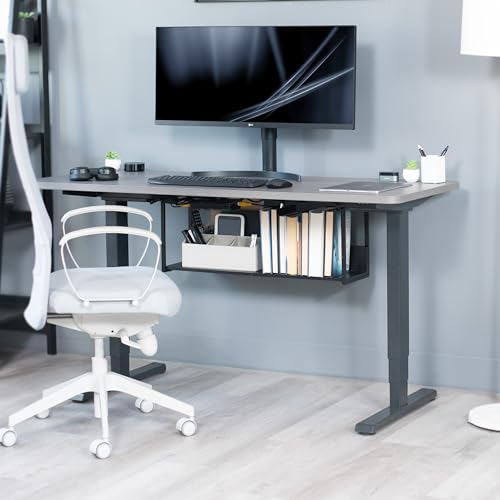 VIVO Black Under Desk 30 x 7 in Storage Shelf, DESK-SHELF30-UB