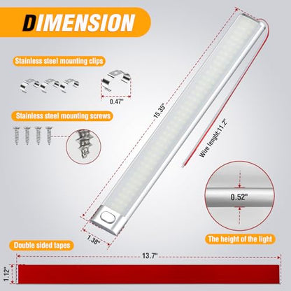 Nilight LED Interior Light Bar 2PCS 15.4 Inch Strip Light White - color: White Interior Lights-15.4" 2PCS