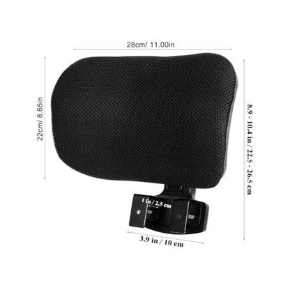Tofficu Adjustable Computer Chair Head Cushion Office Chair Headrest Attachment Breathable Mesh Neck Protection Headrest Detachable Retrofit for Office Desk Chairs 11.02X8.66X3.93 in - size: Black-Clip inner diameter 2.6 cm
