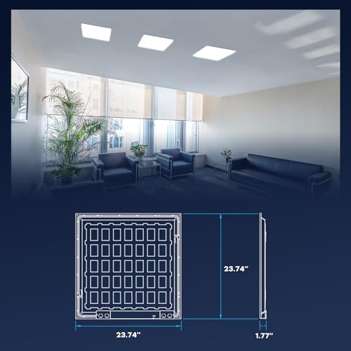 LUXRITE 2x2 FT LED Backlit Flat Panel Light, 5CCT 3000K-6500K (2 Pack) - size: 2 Count (Pack of 1)