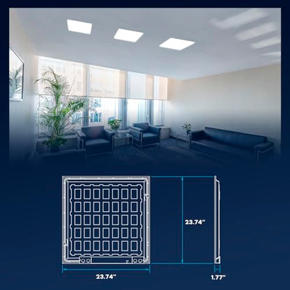 LUXRITE 2x2 FT LED Backlit Flat Panel Light, 5CCT 3000K-6500K (8 Pack) - size: 8 Count (Pack of 1)