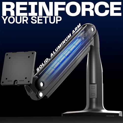 VIVO Aluminum Ultrawide Monitor Stand, Classic, Fits up to 49 inch Computer Screens, Single Articulating Pneumatic Arm, C-Clamp and Grommet Desk Mount, Max VESA 200x100, Black, STAND-V100H - style: Classic