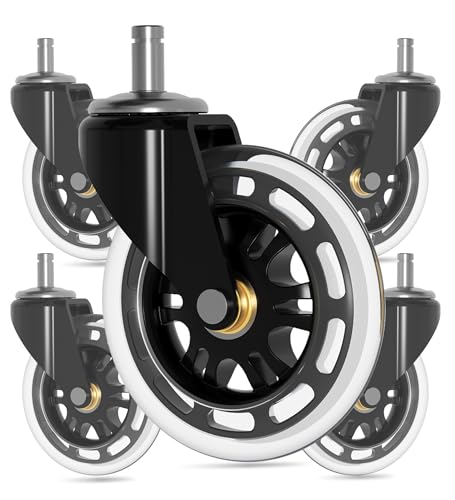 FLEXISPOT Heavy-Duty Office Chair Casters, 3", Set of 5