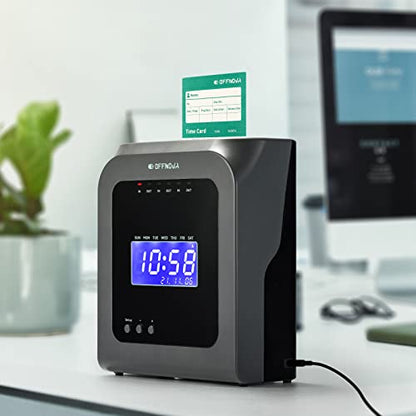 OFFNOVA Thermal Employee Time Cards, Monthly Double-Sided Punch Cards, 3.3" x 7.3", Auto Sensing & Auto Mark Late/Early Leave, 50 Pack for Office Time Clock - size: 50PCS