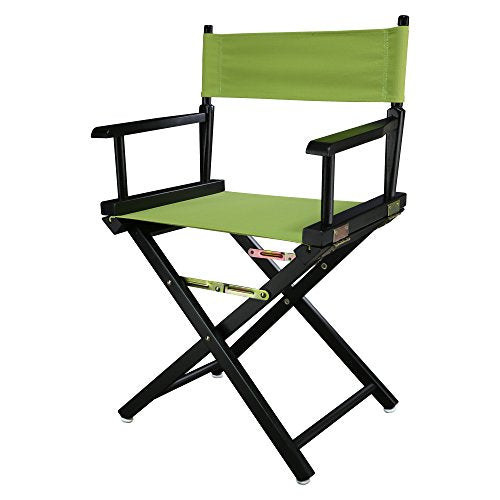 18" Director's Chair Black Frame-Lime Green Canvas - color: Black Frame/Lime Green Canvas, size: 18" - Classic Height, style: Black Frame