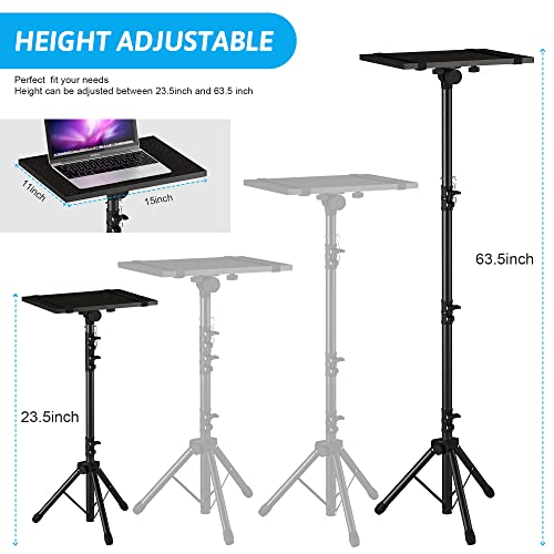Projector Stand Tripod Laptop Stands Height Adjustable - size: B：23.5"-63.5"