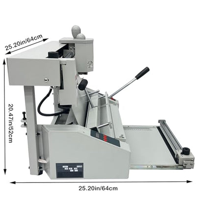 TECHTONGDA A4 Manual Hot Glue Book Binder Glue Book Binding Machine, 110V Desktop Wireless Book Binder with Indenting Function, Max Book Size 12.6"x11"
