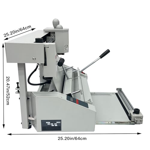 TECHTONGDA A4 Manual Hot Glue Book Binder Glue Book Binding Machine, 110V Desktop Wireless Book Binder with Indenting Function, Max Book Size 12.6"x11"