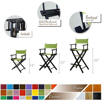 Casual Home 24" Director's Chair Honey Oak Frame-Natural/Wheat Canvas - color: Honey Oak Frame/Natural/Wheat Canvas, size: 24" - Counter Height, style: Honey Oak Frame
