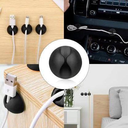 Cable Organizer Kit for Desk – Cable Clips, Cable Sleeves, Cable Ties, Cord Organizer, Wire Management Set – ZENVOX
