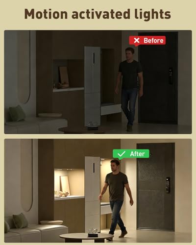 Under Cabinet Lighting, Motion Sensor, Rechargeable, 5 Pack | Wireless with Adhesive, Dimmable, 3 Color Temperature Adjustable, Auto On/Off, Portable, For Stairs, Counter, Kitchen, Closet - style: 5 Pack