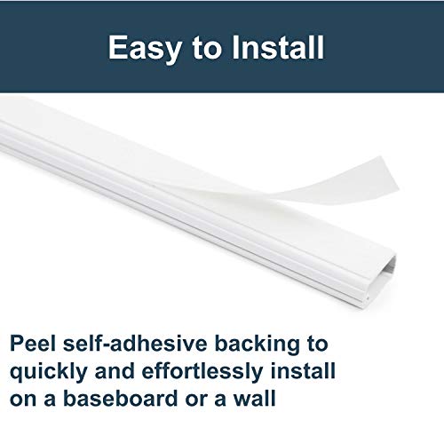 Legrand Wiremold Cordmate II 128 Inch 20 Piece Cord Cover Kit White - style: C210 Sortable - 144 Inches