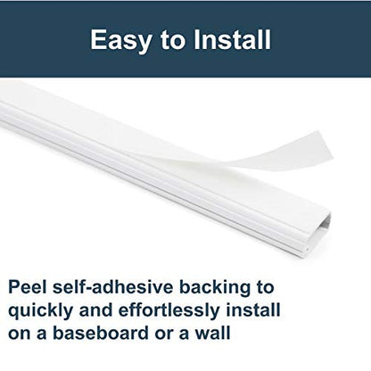 Legrand Wiremold Cordmate II 128 Inch 20 Piece Cord Cover Kit White - style: C210 Sortable - 144 Inches
