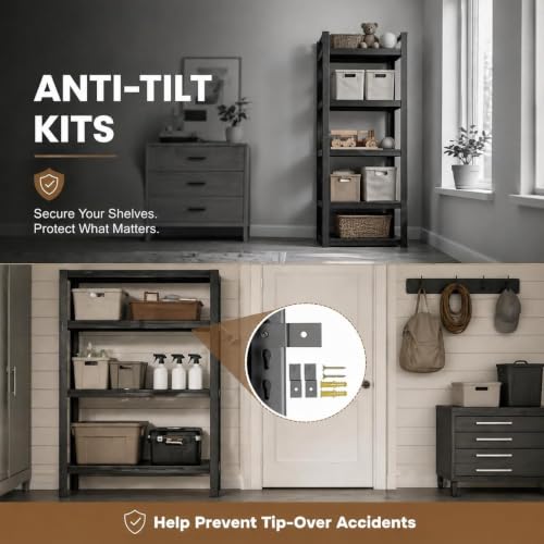 Heavy Duty 4 Tier Metal Book Shelf Adjustable Bookcase | 2400 LBS Bolt-free Storage Shelves with Deep Bookshelf for living Room, Office and Garage Storage, 14"Wx 12"Dx 45"H - size: Enhanced 4 Tier-14"Wx 12"Dx 45"H