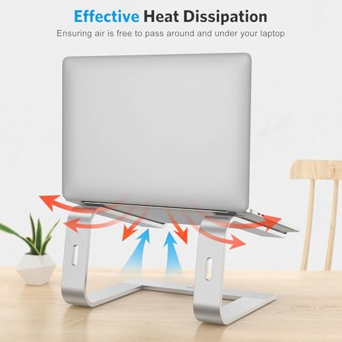 OMOTON Laptop Stand, Detachable Mount for MacBook Air/Pro Dell HP Silver - color: Silver