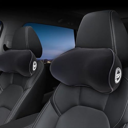 2 Pack - Car Headrest Pillow for Neck Support, 100% Memory Foam Car Pillow - color: Pack of 2