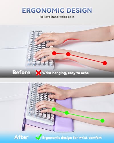 Laborio Computer Keyboard Wrist Rest, Keyboard Riser Stand for Desktop - color: Purple